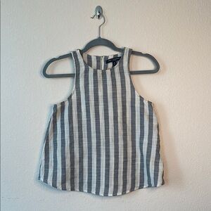 Striped Gray Sleeveless Top